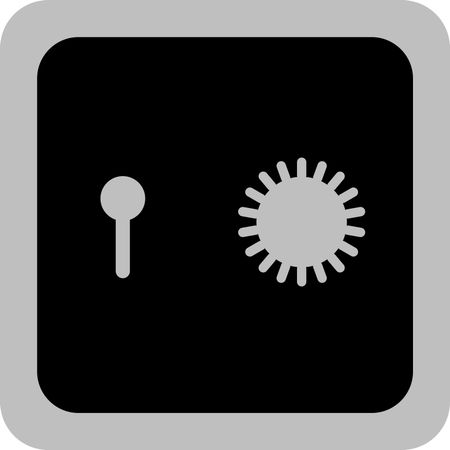 Vector Illustration of Locker in Black Icon
