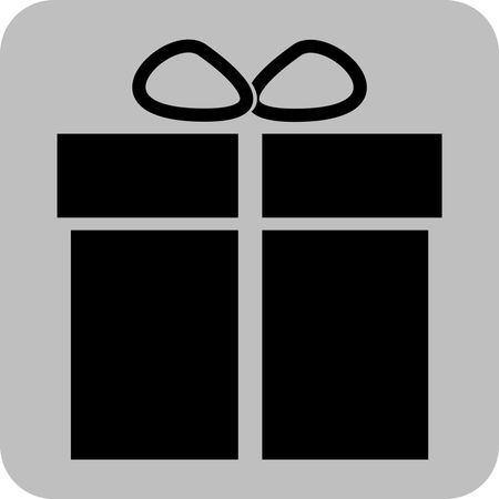 Vector Illustration of Black Gift Box Icon
