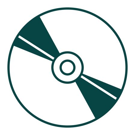 Vector Illustration of Green Cd Icon
