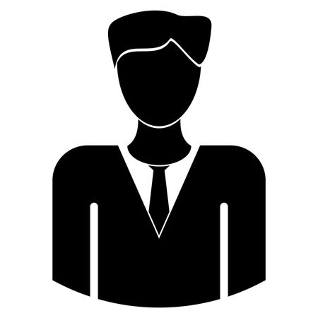 Vector Illustration of Business Man in Black Icon
