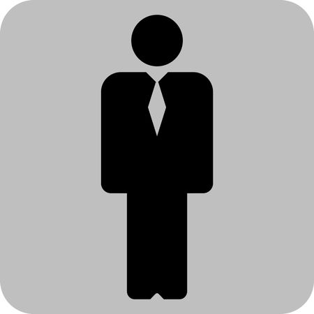 Vector Illustration of Business Man in Black Icon
