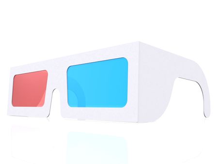 Illustration of 3d glasses isolated over a white background
