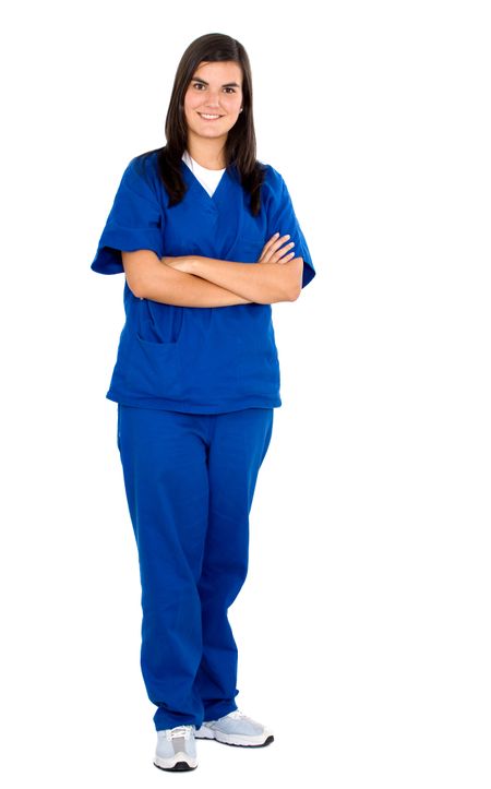 friendly-female-nurse-isolated-white-background-5836552 friendly female nurse isolated over a white background