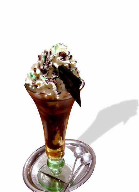 Isolated Ice Cream with Chocolate Cream uhm....