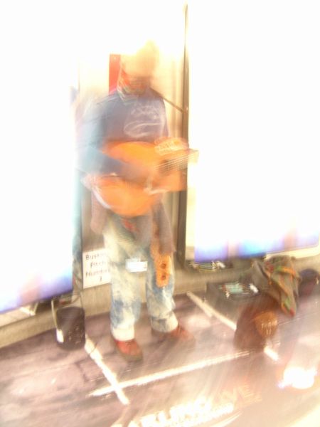 Underground guitar player