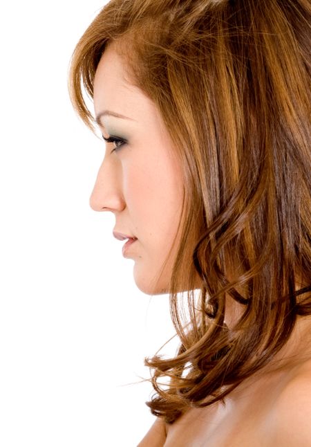 fashion beauty woman portrait isolated over a white background