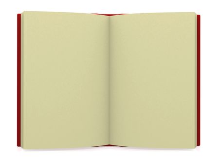 3D open book - isolated over a white background