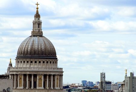 st pauls cathedral in london with sky at the background