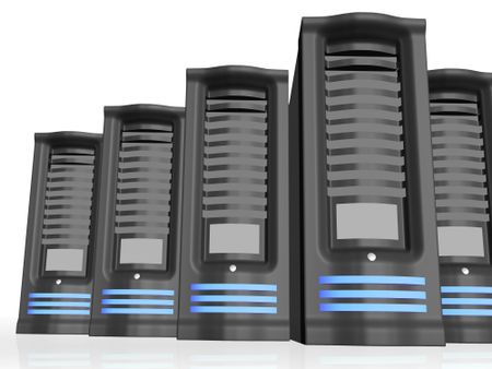 busineses servers over a white background