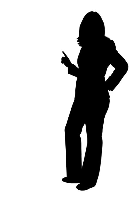 business woman pointing at something