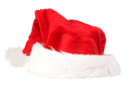 christmas hat over a white background