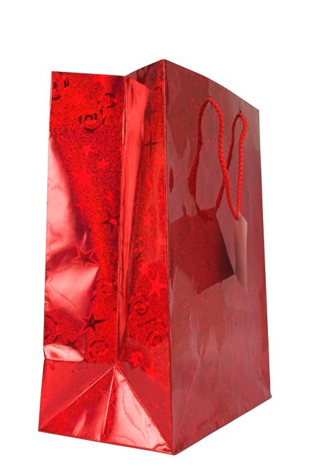 christmas bag over white