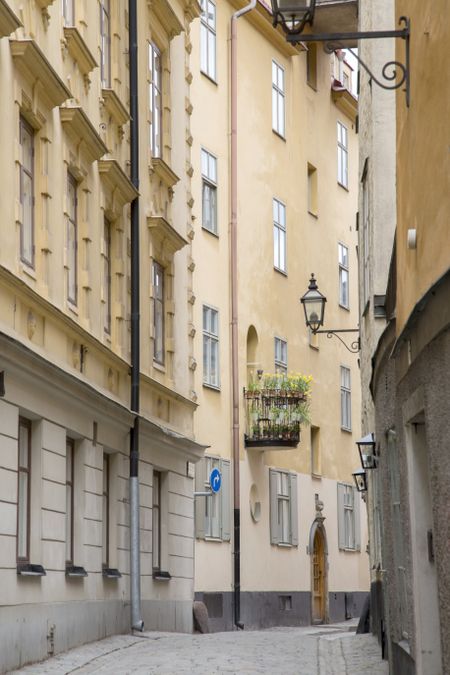 Street in Old Town; Stockholm; Sweden; Europe