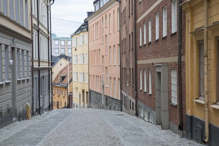 Empty Street in Stockholm; Sweden