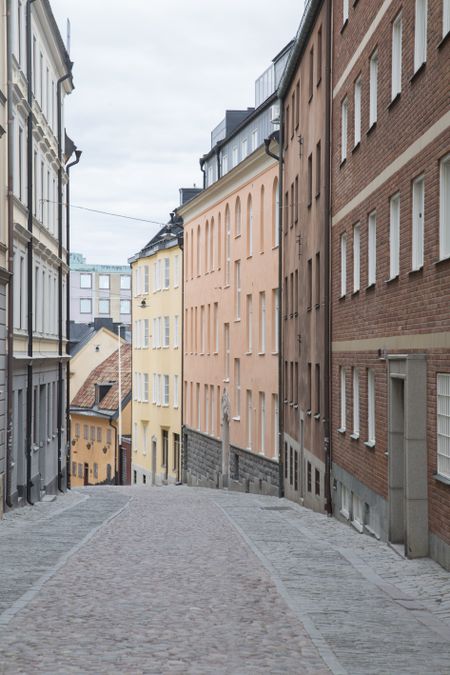 Empty Street in Stockholm; Sweden