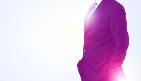 Young businessman standing and thinking without head  