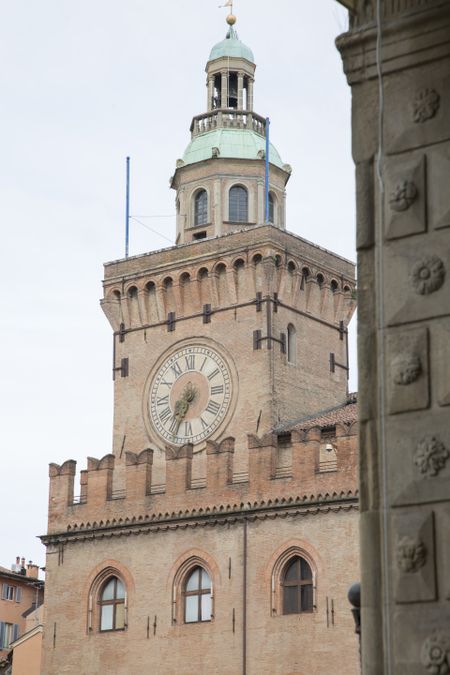 Clock Tower, City Hall, Bologna; Italy