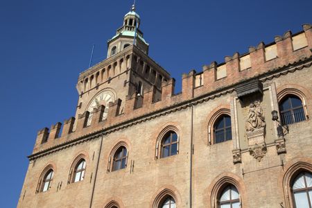 Clock Tower, City Hall, Bologna, Italy