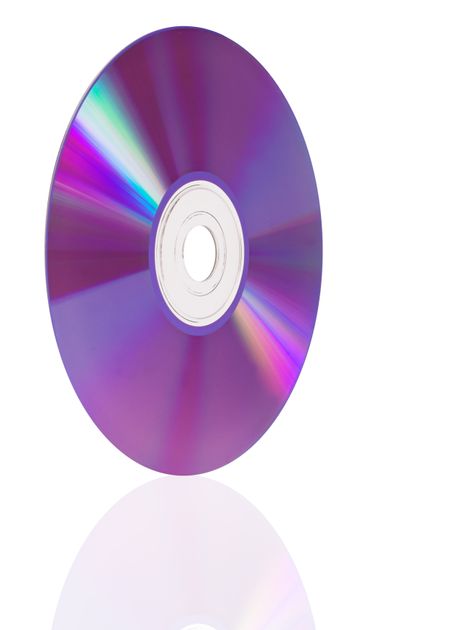 Cd with reflection over white