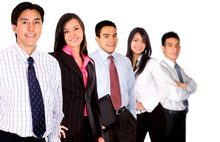 group of business people isolated over a white background