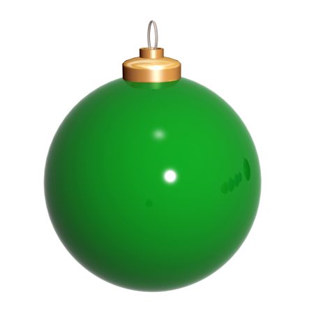 green decorative ball