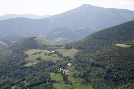 View of Hills from O Cebreiro; Galicia; Spain