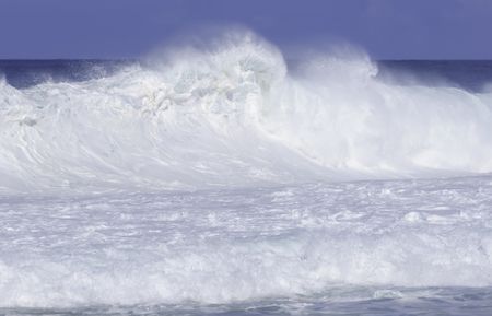 Breaking surf on North Shore of Oahu