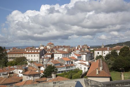 View of City, Santiago de Compostela, Galicia, Spain
