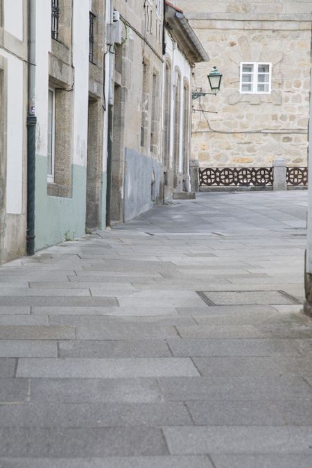 Building Facade, Trindade Street, Santiago de Compostela, Galicia, Spain