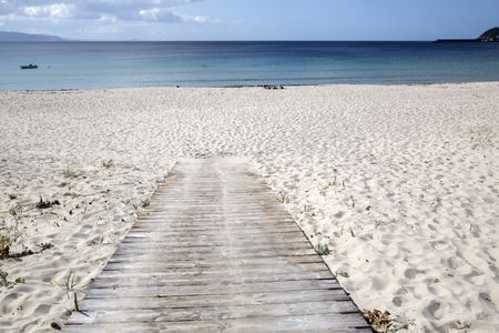 Path at Langosteira Beach, Finisterre; Costa de la Muerte; Galicia; Spain