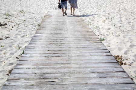 Footpath at Langosteira Beach, Finisterre; Costa de la Muerte; Galicia; Spain