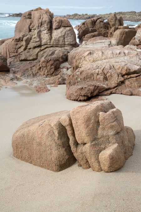 Rock at Forcados Point Beach; Costa de la Muerte; Galicia; Spain