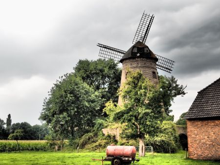 the lower rhine near huenxe in germany