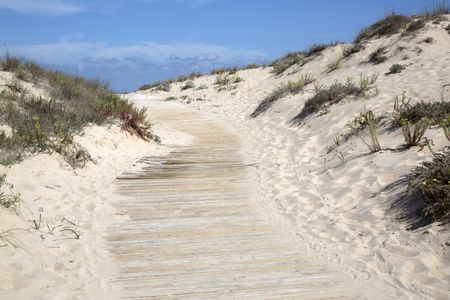 Footpath at Valdovino Beach; Galicia; Spain