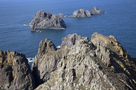 Rocks at Ortegal Cape, Vixia Herbeira Cliffs; Ortigueira; Spain