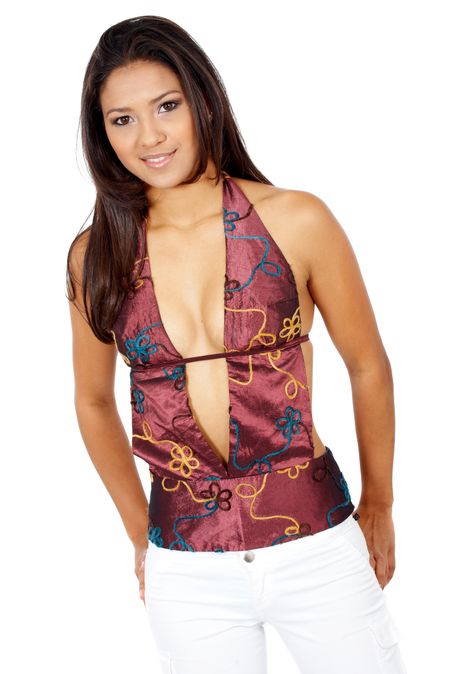 fashion-woman-portrait-wearing-white-jeans-7085020 fashion woman portrait wearing white jeans and a fashionable top