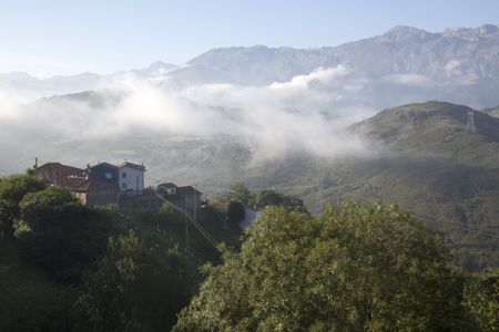 View of Picos de Europa from Escobal; Austurias; Spain