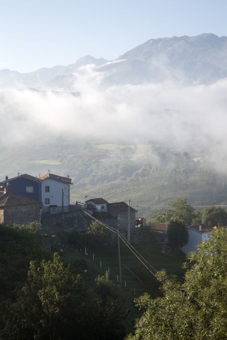 View of Picos de Europa from Escobal, Austurias; Spain