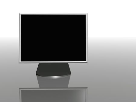 elegant computer monitor with a reflection