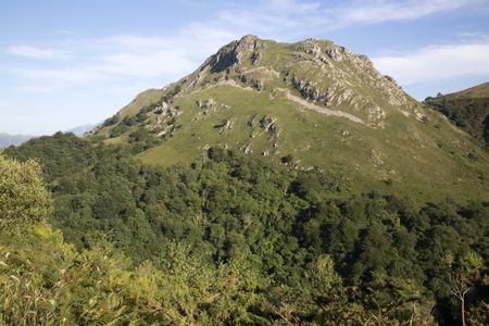 Peak in Picos de Europa Mountains outside Riensena; Spain