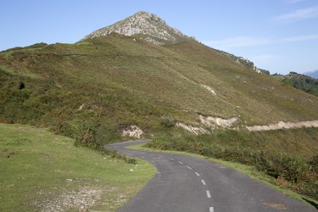 Road in Picos de Europa Mountain Range; Alto del Torno; Spain