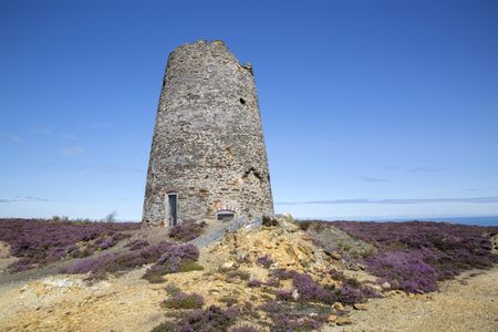 Tower of Parys Mountain Copper Mine; Amlwch; Anglesey; Wales; UK