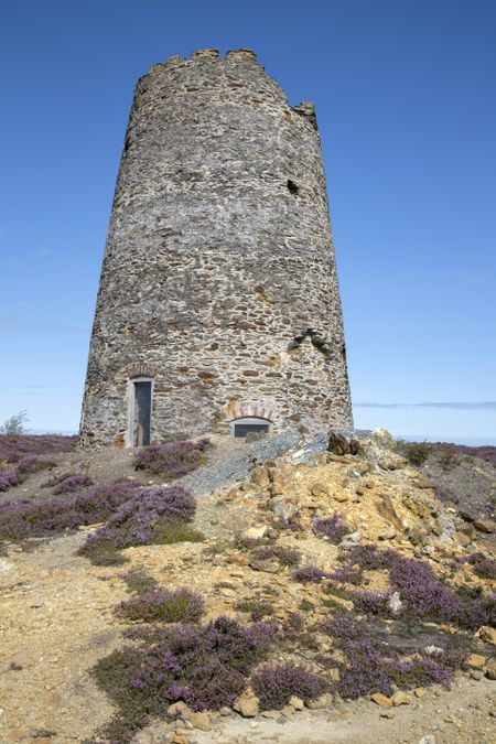 Tower of Parys Mountain Copper Mine; Amlwch; Anglesey; Wales; UK