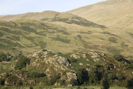 Mountain Peak near Llanberis; Snowdonia; Wales; UK