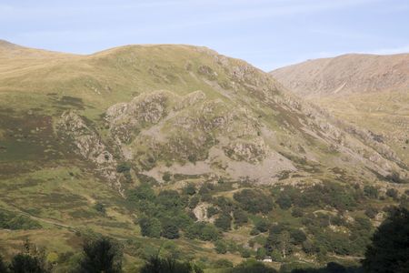 Mountain Peaks in Llanberis; Snowdonia; Wales; UK