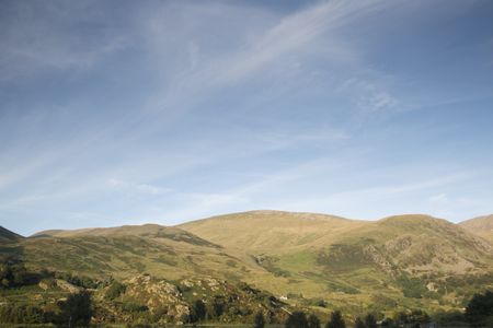 Mountains Peak outside Llanberis; Snowdonia; Wales; UK