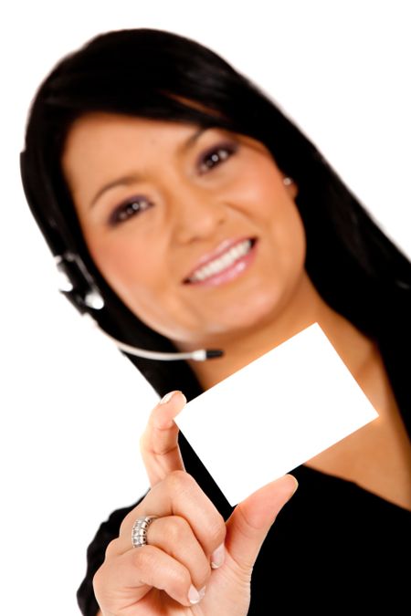 Customer support operator isolated - Business contact concepts