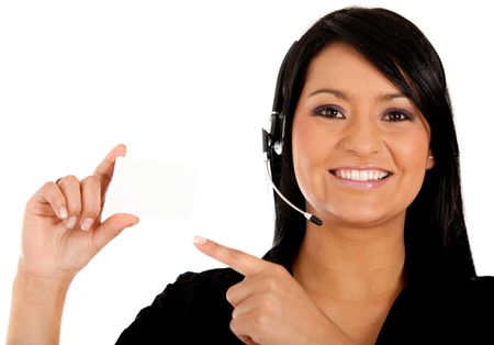 Customer support operator isolated - business contact concepts