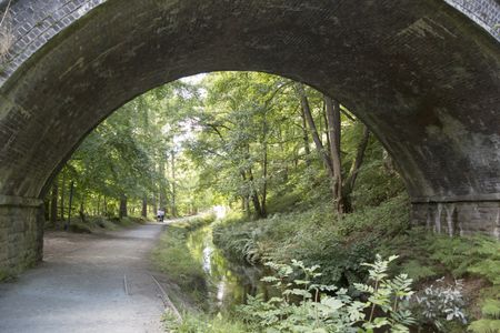 Stone Bridge on Shropshire Union Canal; Llangollen; Wales; UK