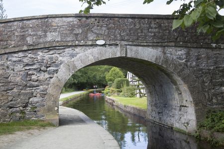 Stone Bridge on Shropshire Union Canal, Llangollen; Wales; UK